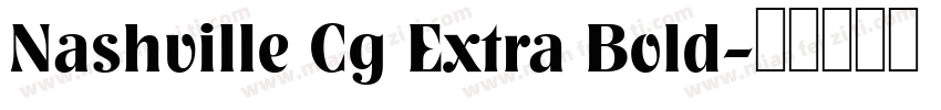 Nashville Cg Extra Bold字体转换